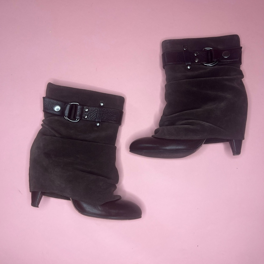 Leather booties